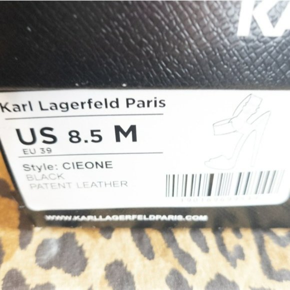 Karl Lagerfeld Paris Cieone Ankle Strap Patent Leather Dress Sandals -8.5 - Picture 8 of 9